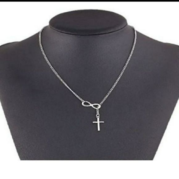 Infinity Cross Pendant Necklace - Picture 1 of 5